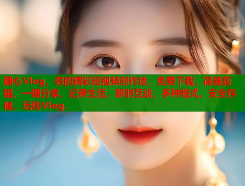 糖心Vlog，你的精彩短视频创作地，免费下载，简易剪辑，一键分享，记录生活，即时互动，多种格式，安全存储，玩转Vlog.