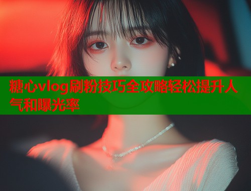 糖心vlog刷粉技巧全攻略轻松提升人气和曝光率